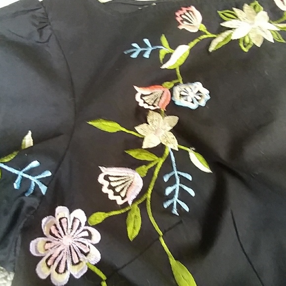 NEW eShakti Embroidered Retro Poplin Puff Sleeves - Picture 5 of 8